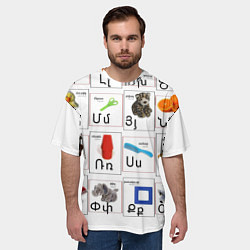 Футболка оверсайз мужская Армения моя Букварь, цвет: 3D-принт — фото 2
