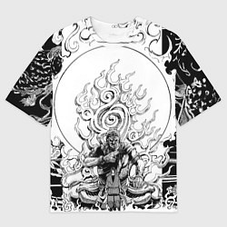 Футболка оверсайз мужская Бенимару Шинмон - Пламенная бригада, цвет: 3D-принт