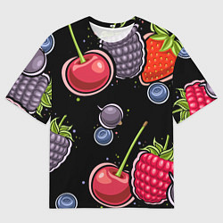 Мужская футболка оверсайз Плоды и ягоды