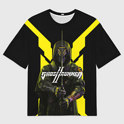 Футболка оверсайз мужская Кибер самурай ghostrunner 2, цвет: 3D-принт