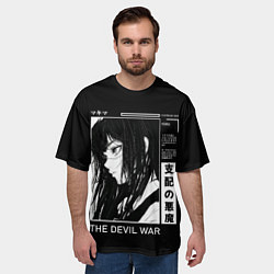 Футболка оверсайз мужская Йор демон войны - Человек бензопила, цвет: 3D-принт — фото 2