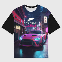 Футболка оверсайз мужская Forza night racing, цвет: 3D-принт