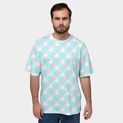 Футболка оверсайз мужская Клетка из фильма Барби, цвет: 3D-принт — фото 2