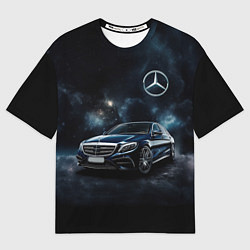 Мужская футболка оверсайз Mercedes Benz galaxy