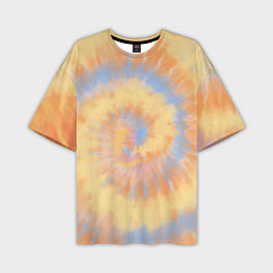 Футболка оверсайз мужская Tie-Dye дизайн, цвет: 3D-принт