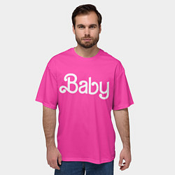 Футболка оверсайз мужская Барби ребенок, цвет: 3D-принт — фото 2