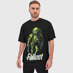 Футболка оверсайз мужская Fallout green, цвет: 3D-принт — фото 2