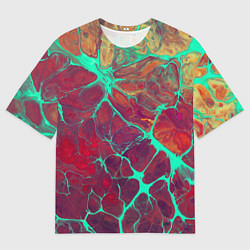 Футболка оверсайз мужская Нейронные соединения абстракция, цвет: 3D-принт