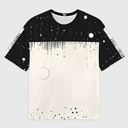 Футболка оверсайз мужская Снежный пейзаж зимней ночью, цвет: 3D-принт