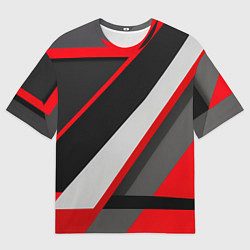 Футболка оверсайз мужская Линии неопределенности, цвет: 3D-принт