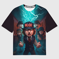Футболка оверсайз мужская ACDC cartoon, цвет: 3D-принт