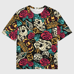 Футболка оверсайз мужская A pattern for a hipster, цвет: 3D-принт