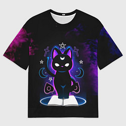 Футболка оверсайз мужская Кот колдун, цвет: 3D-принт