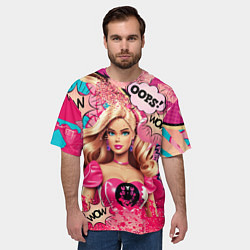 Футболка оверсайз мужская Барби в стиле поп арт, цвет: 3D-принт — фото 2