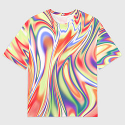 Футболка оверсайз мужская Размытые краски абстракция, цвет: 3D-принт
