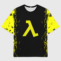 Футболка оверсайз мужская Half life game yellow color, цвет: 3D-принт