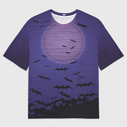 Футболка оверсайз мужская Летучие мыши шабаш, цвет: 3D-принт