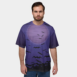 Футболка оверсайз мужская Летучие мыши шабаш, цвет: 3D-принт — фото 2