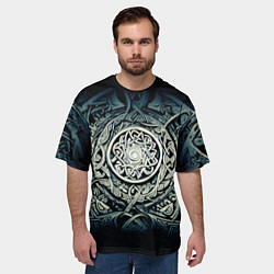 Футболка оверсайз мужская Орнамент и руны скандинавских викингов, цвет: 3D-принт — фото 2