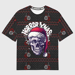 Мужская футболка оверсайз Horror xmas