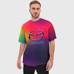 Футболка оверсайз мужская Mazda gradient, цвет: 3D-принт — фото 2