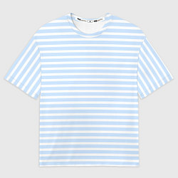 Футболка оверсайз мужская Полосатый морской стиль, цвет: 3D-принт