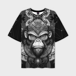 Мужская футболка оверсайз Кинг Конг король обезьян на фоне созвездия