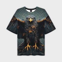 Футболка оверсайз мужская Орёл с расправленными крыльями, цвет: 3D-принт