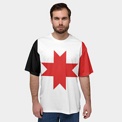 Футболка оверсайз мужская Флаг Удмуртии, цвет: 3D-принт — фото 2
