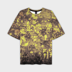 Мужская футболка оверсайз Грязно-желтая осень