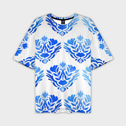 Мужская футболка оверсайз Floral pattern - watercolor