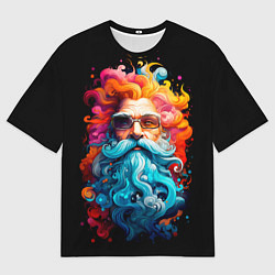 Футболка оверсайз мужская Санта Клаус разноцветный, цвет: 3D-принт