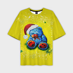 Футболка оверсайз мужская Плюшевый Санта Клаус, цвет: 3D-принт