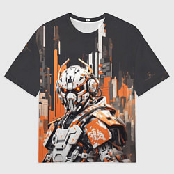 Футболка оверсайз мужская Оранжевый штурмовик, цвет: 3D-принт
