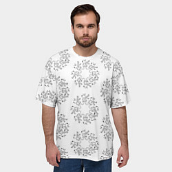 Футболка оверсайз мужская Хоровод капибары - раскраска, цвет: 3D-принт — фото 2