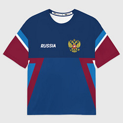 Мужская футболка оверсайз Спортивная Россия