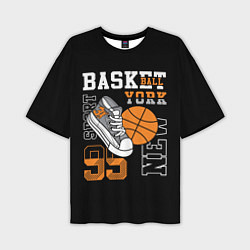 Мужская футболка оверсайз Basketball New York