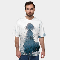 Футболка оверсайз мужская Безликая дева, цвет: 3D-принт — фото 2