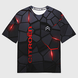 Футболка оверсайз мужская Citroen - плиты с эффектом свечения, цвет: 3D-принт