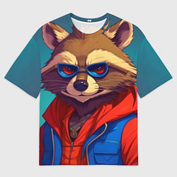 Футболка оверсайз мужская Енот от ai, цвет: 3D-принт