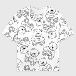 Мужская футболка оверсайз Мишки из СССР