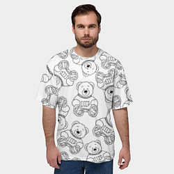 Футболка оверсайз мужская Мишки из СССР, цвет: 3D-принт — фото 2