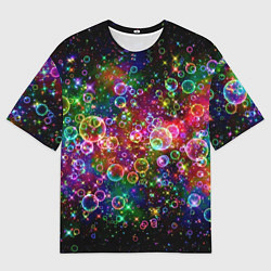 Мужская футболка оверсайз Мыльные пузырики