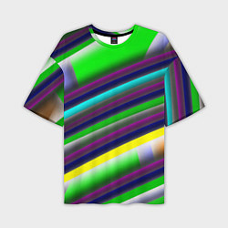 Футболка оверсайз мужская Размытые абстрактные полосы, цвет: 3D-принт