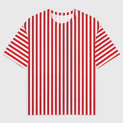 Мужская футболка оверсайз Красная полоса