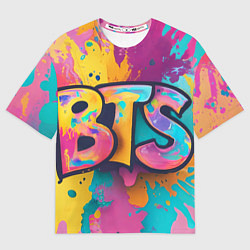 Футболка оверсайз мужская BTS new, цвет: 3D-принт