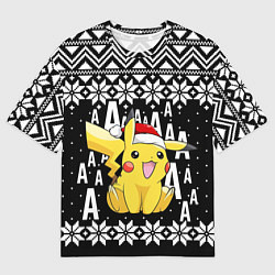 Футболка оверсайз мужская Пикачу свитер, цвет: 3D-принт