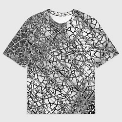 Мужская футболка оверсайз Разбитое зеркало