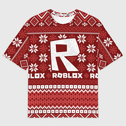 Футболка оверсайз мужская Roblox christmas sweater, цвет: 3D-принт