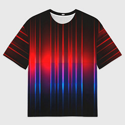 Мужская футболка оверсайз Неоновый узор неоновая шкала